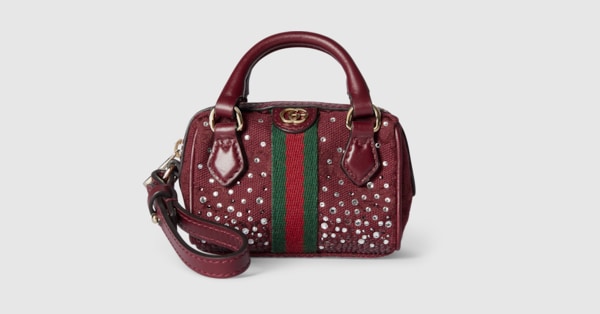 オフィディア〕クリスタル ボストンシェイプ チャーム ・グッチ ロッソ