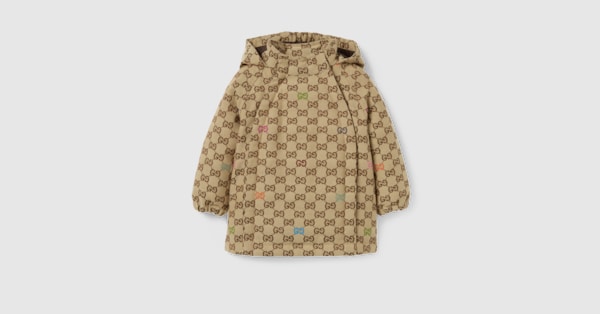 GUCCI ジャケット　キッズ　100cm〜110cm Baby padded GG canvas coat in beige and brown | GUCCI® US