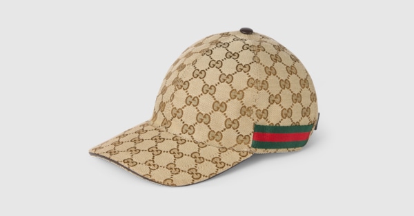 GUCCI GGパターン キャスケット ベージュ GG canvas baseball hat with Web in beige and dark brown | GUCCI® US