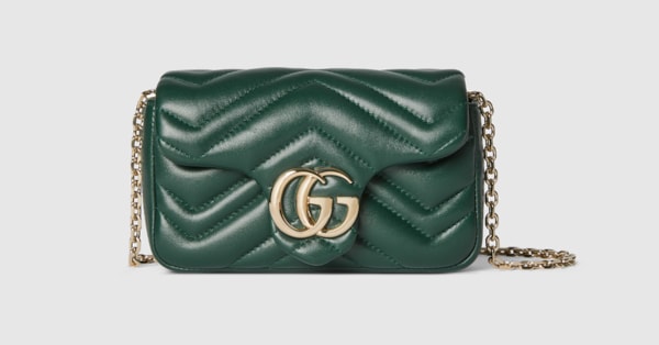 GGマーモント〕ミニ ショルダーバッグ ・グリーン レザー | GUCCI公式