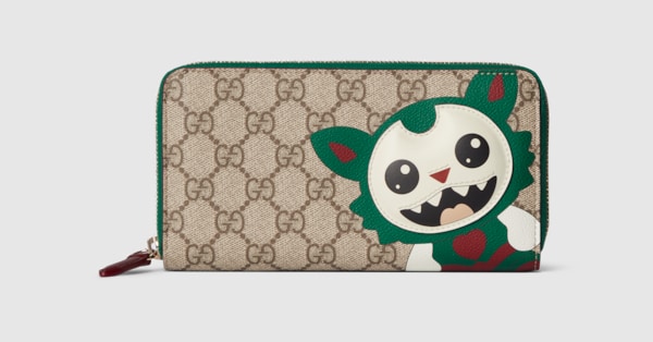 Gucci Besties〕ジップアラウンドウォレット ・ベージュ GG