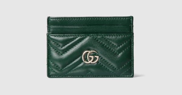 ダブルG カードケース ・グリーン レザー | GUCCI公式