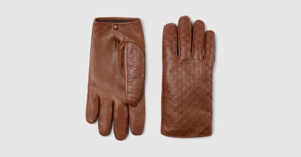GUCCI レザーグローブ ブラウン サイズ9 845658_4SAEA_2765_001_100_0000