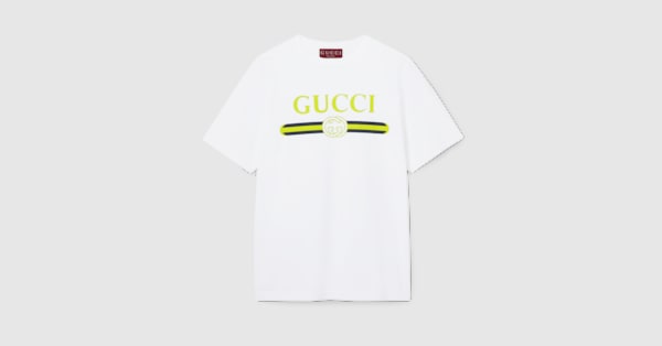 プリント コットンジャージー Tシャツ ・ホワイト | GUCCI公式