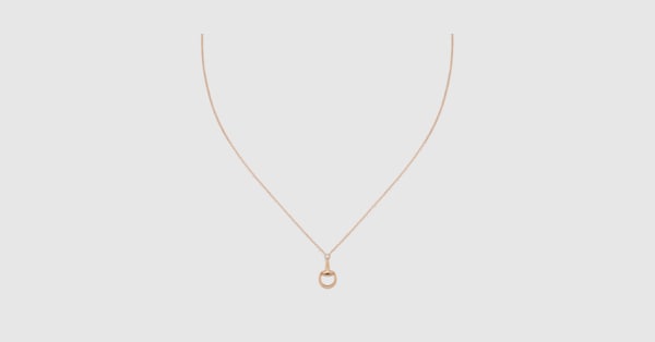 ホースビット〕18K ダイヤモンド ペンダント ネックレス ・18K ピンク