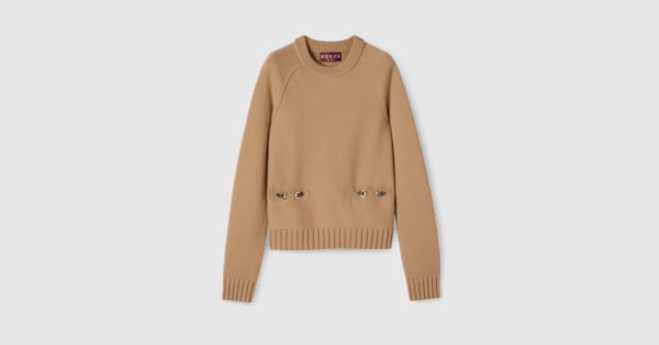☆美品☆GUCCI ロングニット カーディガン キャメル ベルト ホースビット ホースビット ウールカシミア トップ ・キャメル | GUCCI公式