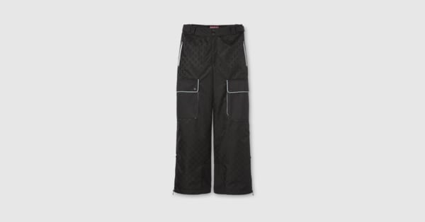 GG technical fabric jacquard pant in black | GUCCI® US