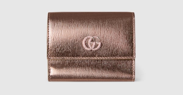 ダブルG バイカラー ミニ ウォレット ・ブロンズ パテントレザー