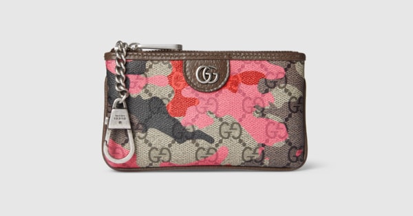 GG キーケース ・ピンク＆レッド GG ファブリック | GUCCI公式