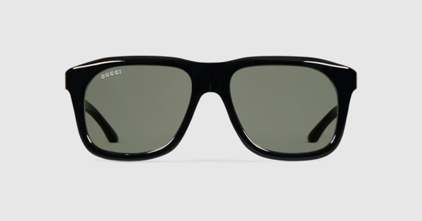 Square frame sunglasses in black | GUCCI® US