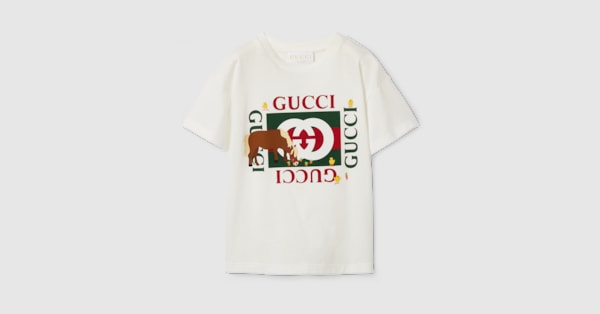 グッチ　キッズ　トップス　5 Baby cotton T-shirt with print in white | GUCCI® US