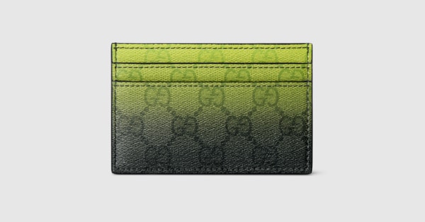 【希少】オールドGUCCI　メモフォルダ Gucci Chroma card case in lime and black fabric | GUCCI® US