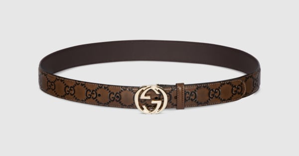 GUCCI ブラウン レザー レディース ベルト 6801 GG Marmont thin belt in brown leather | GUCCI® US