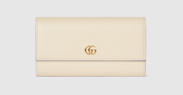 日本限定 ダブルG バイカラー コンチネンタルウォレット ・アイボリー