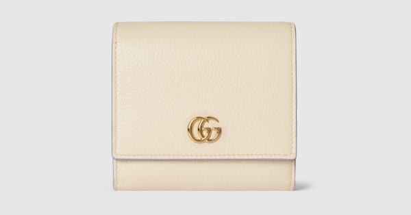日本限定 ダブルG バイカラー ミディアム ウォレット ・アイボリー