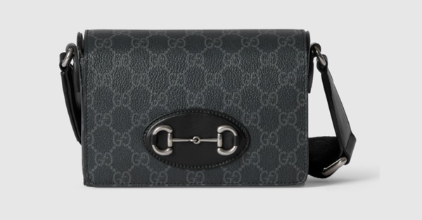 グッチ ホースビット 1955〕ミニバッグ ・ブラック GGスプリーム