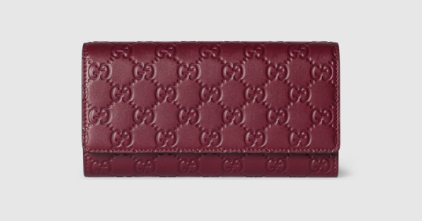 GGエンブレム〕コンチネンタルウォレット ・グッチ ロッソ