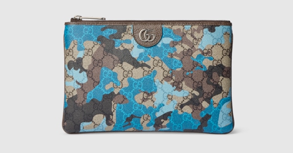 GG ポーチ ・ブルー GG ファブリック | GUCCI公式