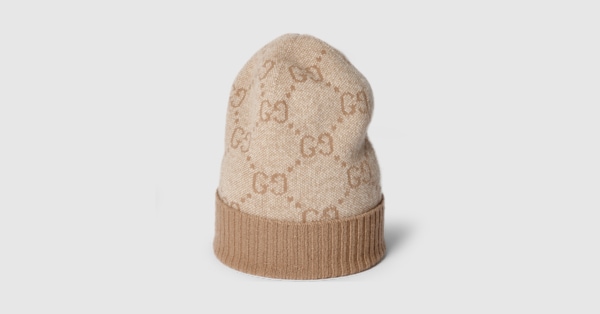 GUCCI グッチ GG ニット帽 Lサイズ ベージュ ブラウン系 ユニセックス グッチ ニットキャップ レディース ブランド GUCCI イタリア 676827