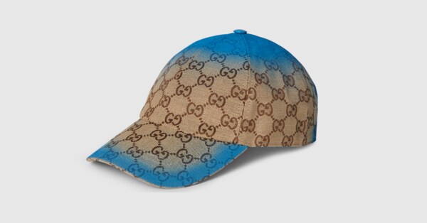 GG canvas baseball hat in beige and dark brown | GUCCI® US display picture 3
