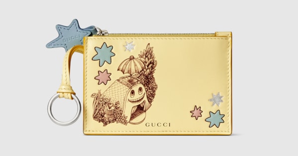 日本限定 ヒグチユウコ キーポーチ ・イエロー レザー | GUCCI公式