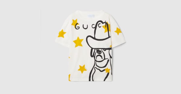 GUCCIチルドレンズ　Tシャツ チルドレンズ〕プリント コットン Tシャツ ・ホワイト | GUCCI公式