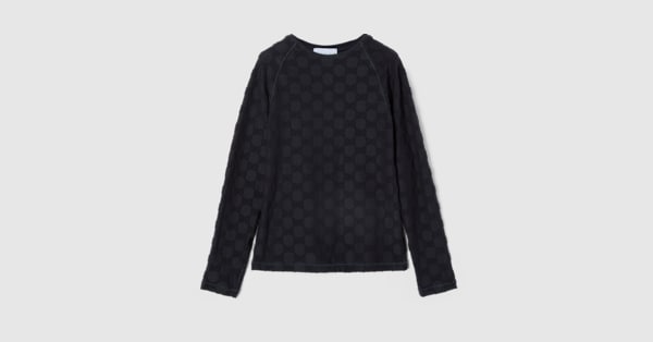 Children's GG terrycloth T-shirt in dark blue | GUCCI® US