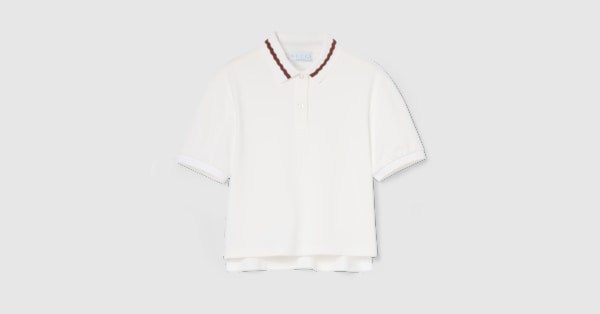 チルドレンズ〕コットン ポロシャツ ・ホワイト | GUCCI公式