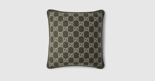 よ*ー様 【最終値下】GGジャカードクッション　GUCCI GGウールカシミア ジャカード クッション ・グリーン | GUCCI公式