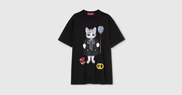 日本限定 ヒグチユウコ コットンジャージー Tシャツ ・ブラック