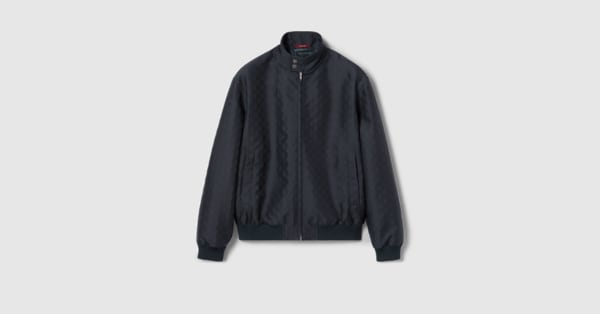 GG ripstop zip jacket in dark blue | GUCCI® US