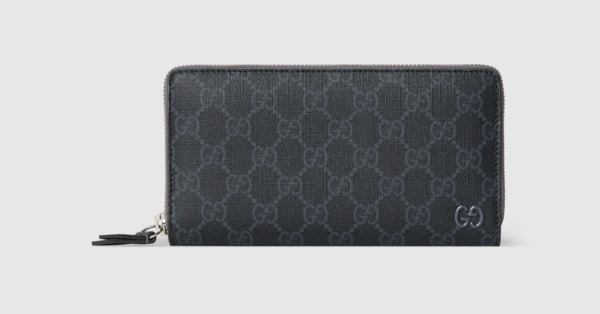 GG ジップアラウンドウォレット グレー インテリア ・ブラック GG