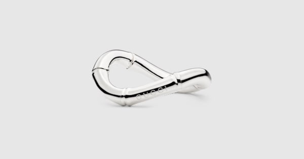 Napkin holder with bamboo motif in silver-plated brass | GUCCI® US
