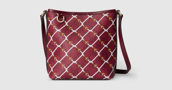 Printed GG mini bag in red and pink GG fabric | GUCCI® US