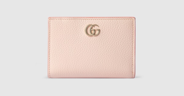 ダブルG バイカラー スモールウォレット ・ピンク＆イエロー レザー