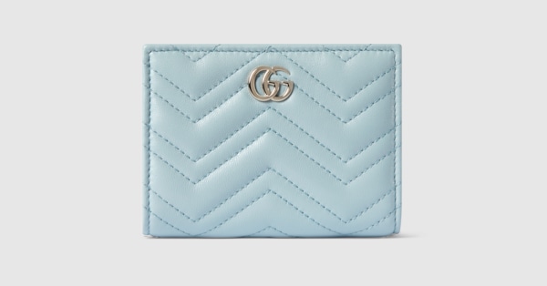 ダブルG ウォレット ・ライトブルー レザー | GUCCI公式