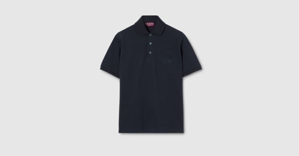 GUCCI ネイビー レッド ポロシャツ 中古・古着通販】GUCCI (グッチ) ポロシャツ ネイビー サイズ:175/96A