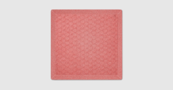 Baby GG cotton jacquard blanket in red | GUCCI® US