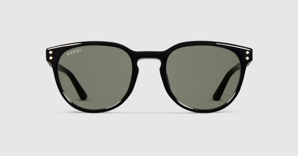 Specialized fit round sunglasses in black | GUCCI® SG