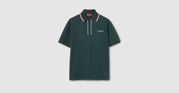 ◇美品 GUCCI ポロシャツ 黒×シェリーライン エケストリアンコレクション GUCCI (グッチ) メンズ ポロシャツ 半袖 胸ロゴ ライン シャツ