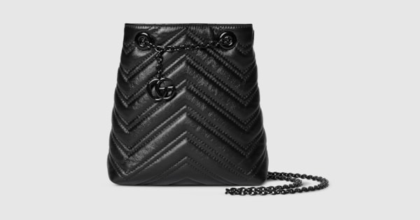 GUCCI GGマーモント　ミニバケットバッグ Gucci グッチ GGマーモント バケットバッグ ミニ - FARFETCH