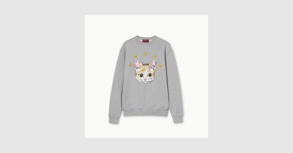 日本限定 ヒグチユウコ コットンジャージー スウェットシャツ ・グレー