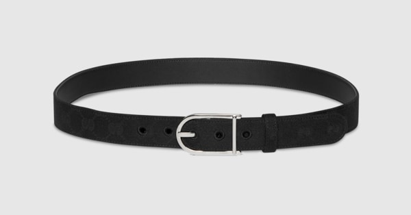 ラウンド バックル ベルト ・ブラック GGスプリーム キャンバス