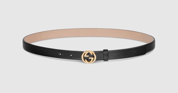 小物 Gucci GG buckle leather & fabric belt 864428_CVE0G_1000_001_100_0000