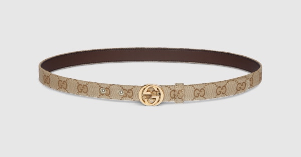 【外観美品】GUCCI ベルト　GGインプリメ　インターロッキング　GGロゴ グッチ(GUCCI)グッチ インターロッキングG GGインプリメ ベルト 衣料品