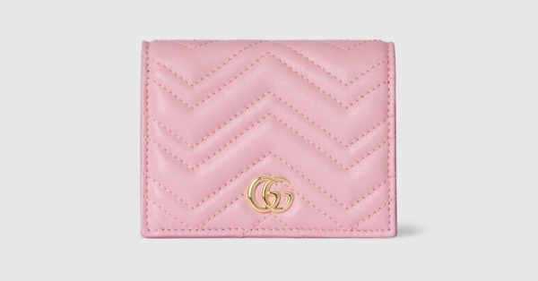 GGマーモント〕スモールウォレット ・ライトピンクレザー | GUCCI公式