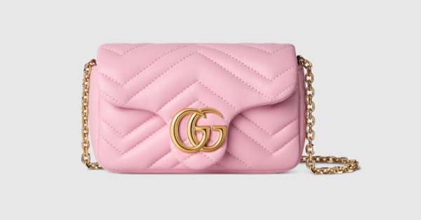 GG Marmont mini shoulder bag in light pink leather | GUCCI® US