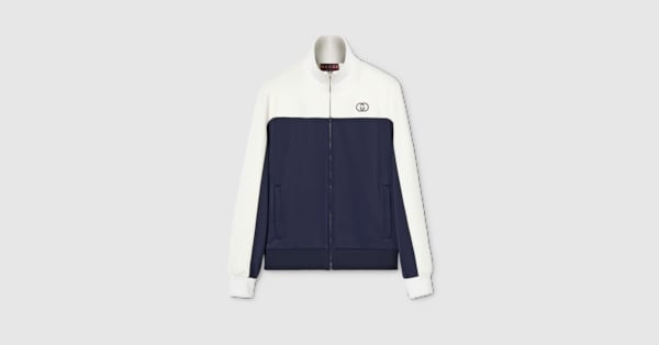 GUCCI ジップアップジャケット サイズ10 Gucci Men's Web Stripe Trim Track Zip Up Jacket | eBay