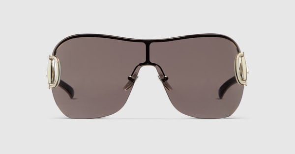 フレームレス マスクシェイプ サングラス ・シルバートーン | GUCCI公式