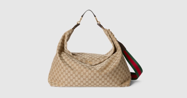 ブレラ〕ラージ クロスボディバッグ ・サンド＆ブラウン GGキャンバス